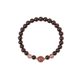 Liyuan | Natural Purple Garnet & Strawberry Quartz Bracelet – Love & Vitality